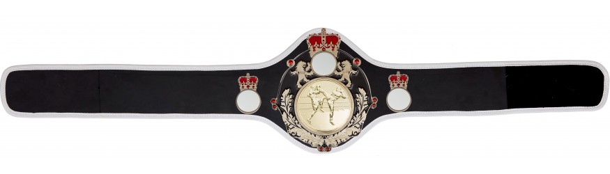 QUEENSBURY PRO LEATHER THAI BOXING CHAMPIONSHIP BELT - QUEEN/B/G/TBOG -10+ COLOURS